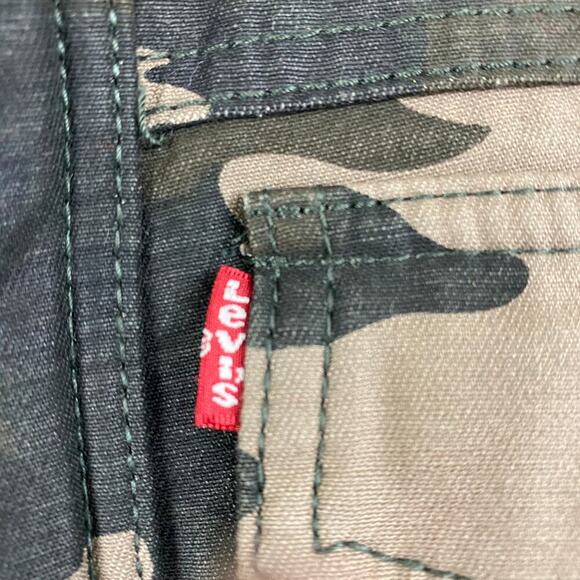 Levi’s Mens Camo Military Hooded Trucker Jacket Size M Green Streetwear Gorpcore - Picture 8 of 11